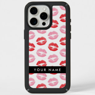 Red Lips, Pink Lips, Kiss, Your Name, Personalise iPhone 15 Pro Max Case