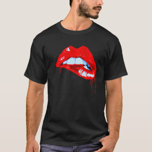 Red Lips Pop Art Paint T-Shirt