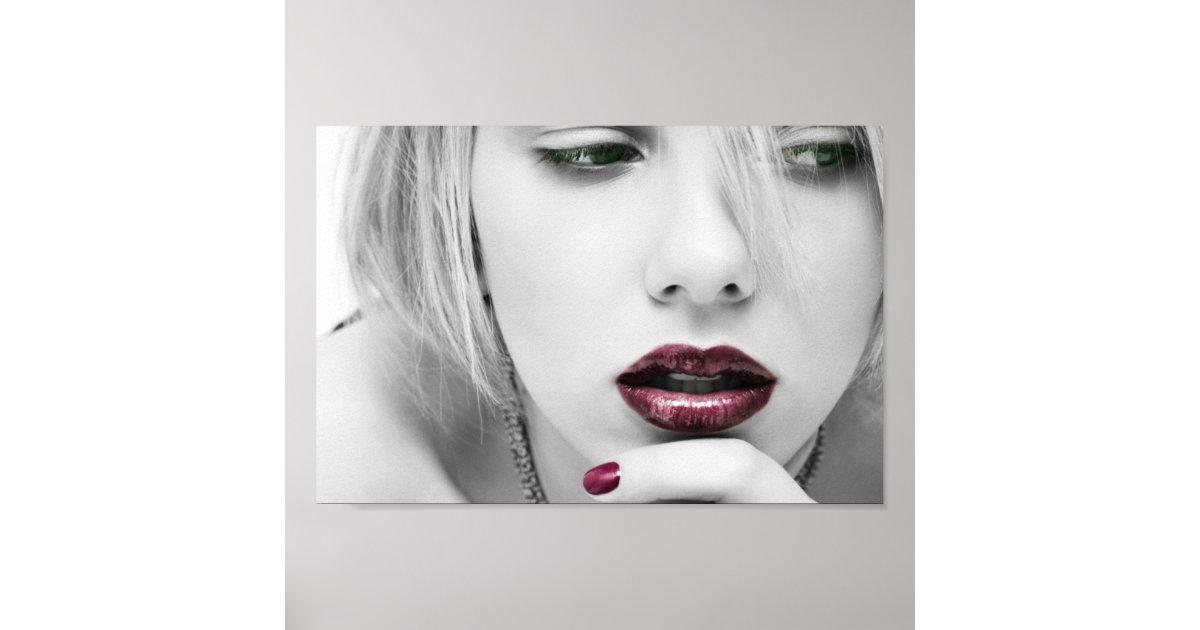 Red Lips Poster Zazzle