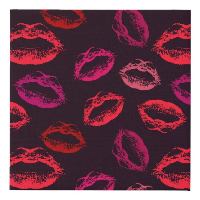 Red lips print seamless pattern (Front)