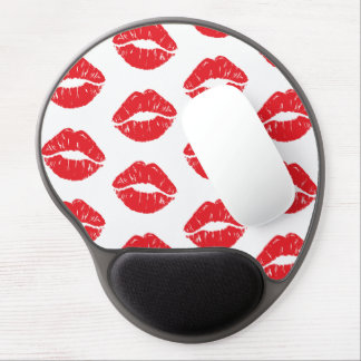 Red Lips, Red Lipstick, Kiss, Pattern Of Lips Gel Mouse Pad