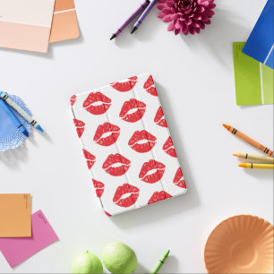 Red Lips, Red Lipstick, Kiss, Pattern Of Lips iPad Mini Cover