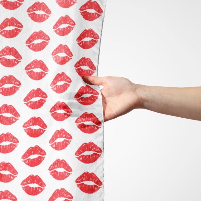Red Lips, Red Lipstick, Kiss, Pattern Of Lips Scarf (Creator Uploaded)