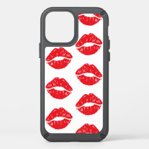 Red Lips, Red Lipstick, Kiss, Pattern Of Lips Speck iPhone 12 Case