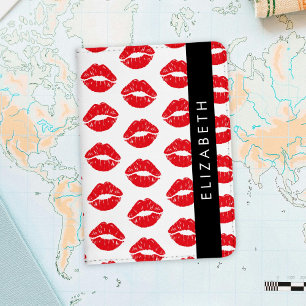 Red Lips, Red Lipstick, Pattern Of Lips, Your Name Passport Holder