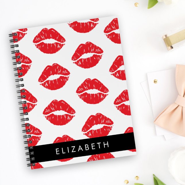 Red Lips, Red Lipstick, Pattern Of Lips, Your Name Planner (Creator Uploaded)