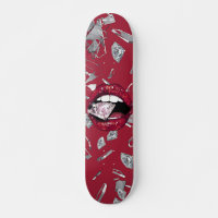 Red lips shattered glass image