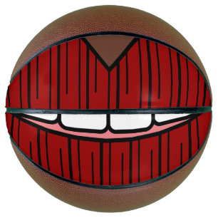 Red Lips Smile Basketball