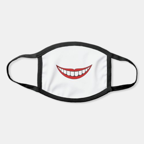 Red Lips Smile with Teeth Face Mask
