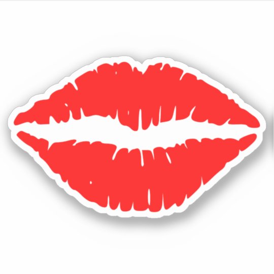 Red Lips Sticker 7159