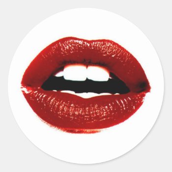 Red Lips Stickers by wanderlust_ at Zazzle
