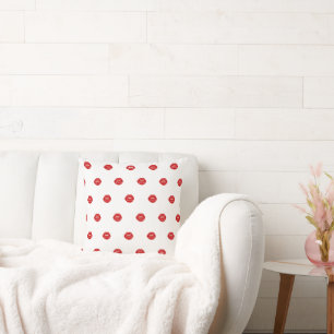 red lips throw pillow