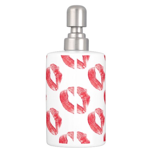 Red Lips Toothbrush Holder and Soap Dispenser Set (Back)