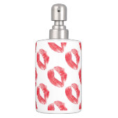 Red Lips Toothbrush Holder and Soap Dispenser Set (Front)