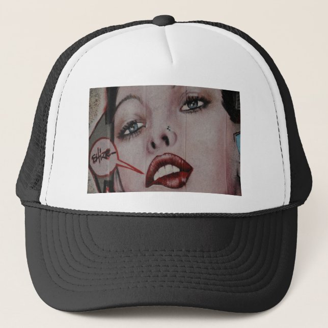 _Red lips Trucker Hat (Front)
