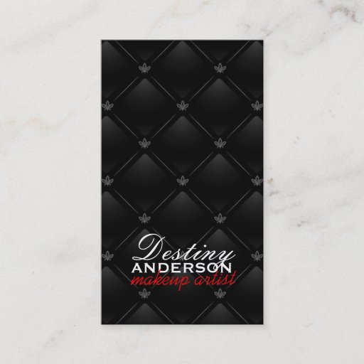 Customizable Red Lips - Tufted Makeup Business Cards