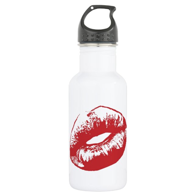 Red Lips Water Bottle (Front)
