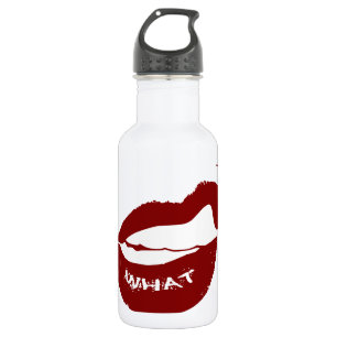 Red Lips What Grr grit teeth Stainless Steel Water Bottle