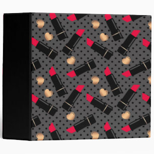 Red lipstick 3 ring binder
