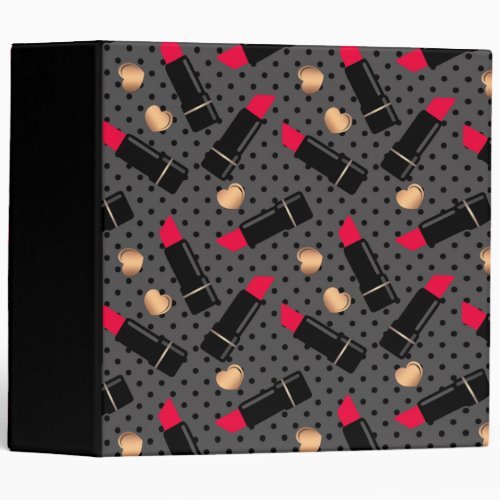 Red lipstick 3 ring binder