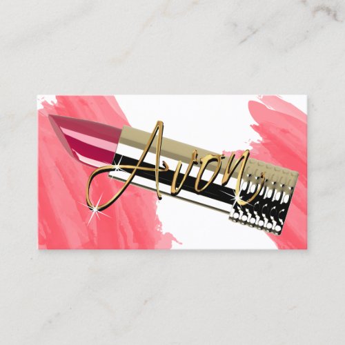 Red Lipstick and Gold  Business Card