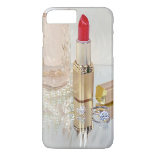 red lipstick and jewelry on mirror iPhone 8 plus/7 plus case