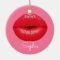 Red Lipstick big pop art lips on girly pink name