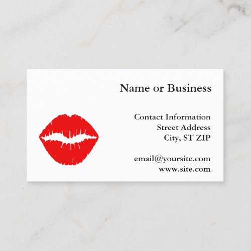 Red Lipstick Business Card Template
