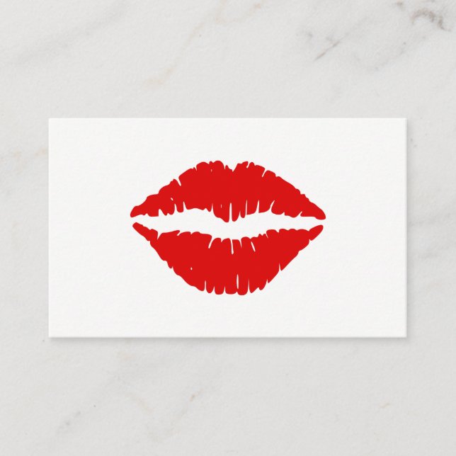 Red Lipstick Business Card (Front)