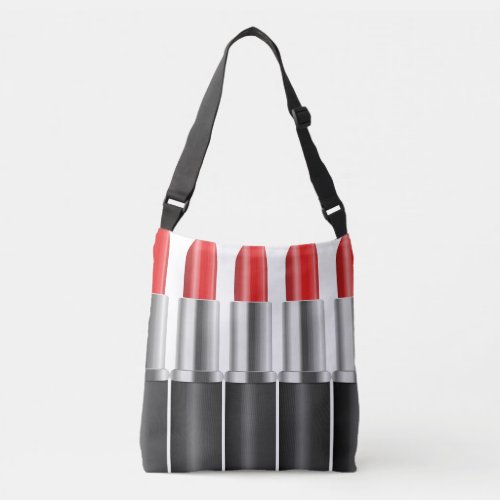 Red lipstick. crossbody bag