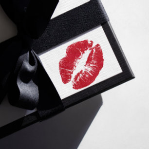 Red Lipstick Kiss Lips Valentine’s Day Custom Cut Sticker