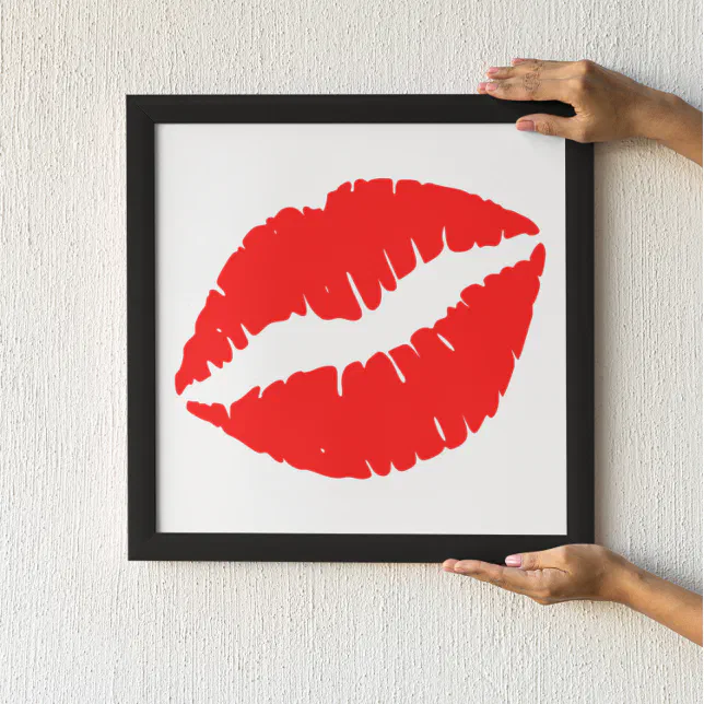 Red Lipstick Kiss Poster Zazzle