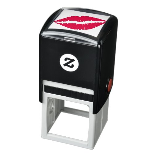 Red Lipstick kiss Self-inking Stamp | Zazzle