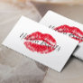 Red Lipstick Kiss Signature Beauty Salon Business Card