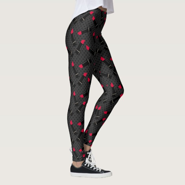 Red lipstick leggings (Right)