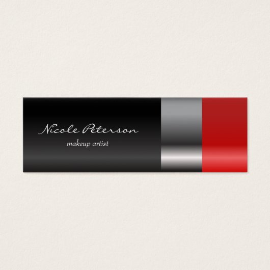 Red lipstick Makeup Appointment Reminder (Front)