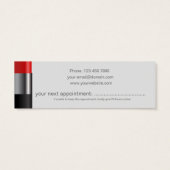 Red lipstick Makeup Appointment Reminder (Back)