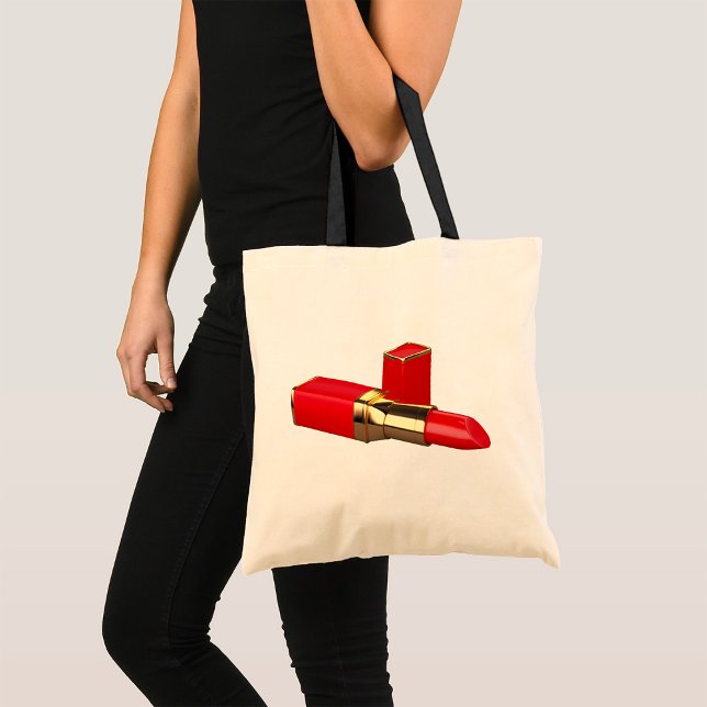 Red Lipstick Makeup Tote Bag (Creator Uploaded)