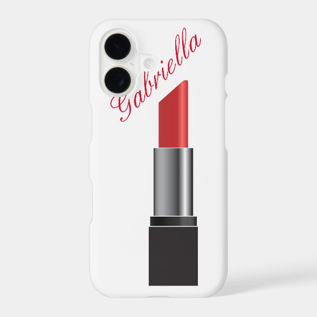 Red Lipstick Monogram Iphone Case (Back)