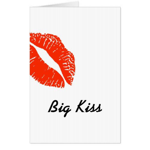 Red Lipstick Print Big Birthday Card aka Big Kiss