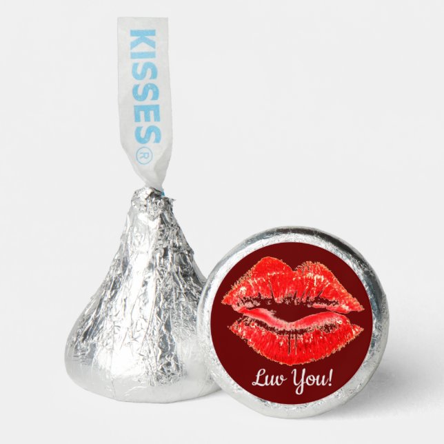 Red Lipstick Print Hershey®'s Kisses® (Front)
