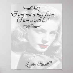 Red Lipstick Vintage Hollywood Actress Quotes Poster
