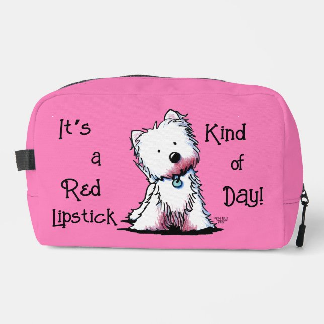 Red Lipstick Westie Dopp Kit (Front)