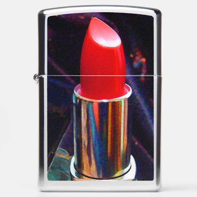 Red Lipstick Zippo Lighter (Front)