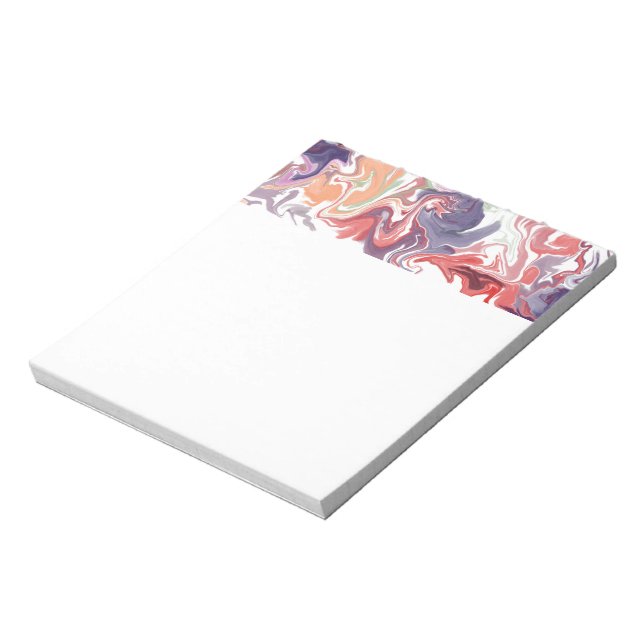 Red Liquid Acrylic Notepad • Artistic Acrylic  (Rotated)