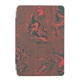 Red Liquid Marble Abstract Pattern iPad Mini Cover