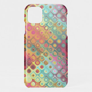 Red Liquid Rainbow Dots Abstract Pattern Uncommon iPhone 11 Case
