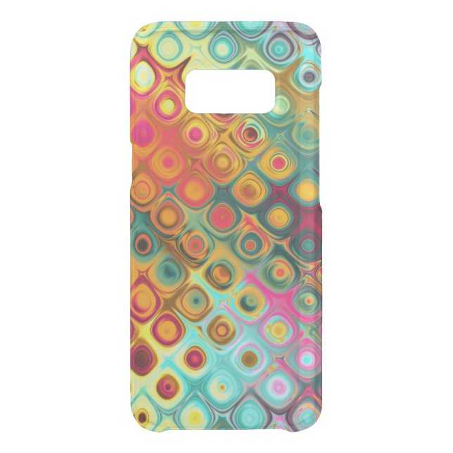 Red Liquid Rainbow Dots Abstract Pattern Uncommon Samsung Galaxy Case (Back)