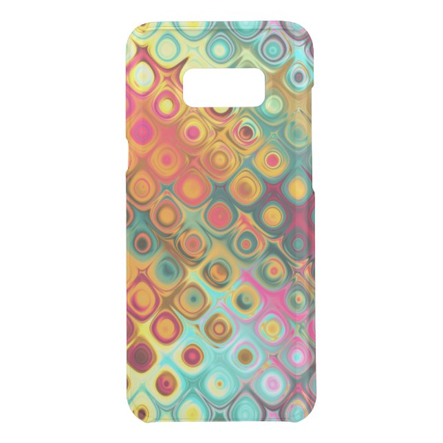Red Liquid Rainbow Dots Abstract Pattern Uncommon Samsung Galaxy Case (Back)