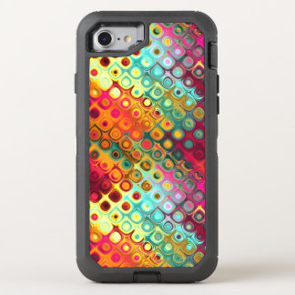 Red Liquid Rainbow Dots OtterBox Defender iPhone SE/8/7 Case